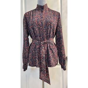 VINTAGE Pendelton Country Sophisticates Paisley Top Blouse Womens Sz 12 Career